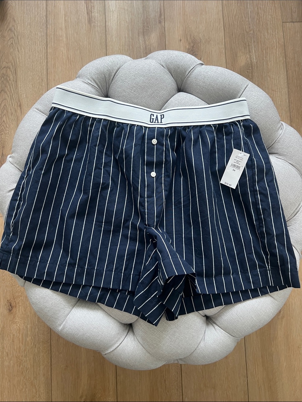 GAP Poplin Logo PJ Boxer Shorts XS NWT Women’s 100% Cotton Pajama